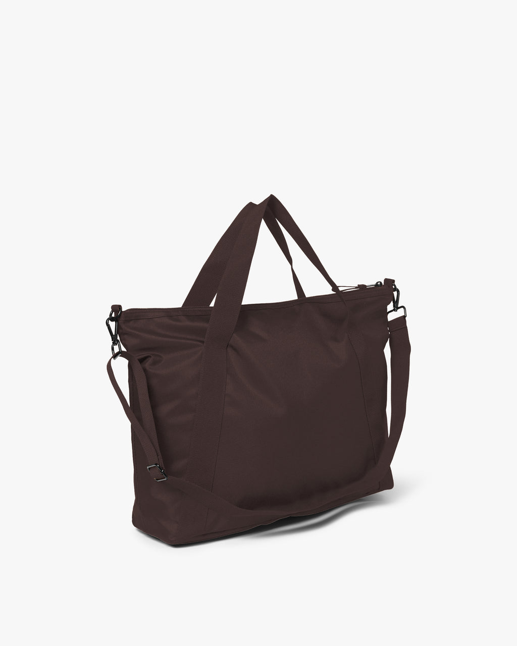 Large Tonal Nylon Crossbody Shopper Taske