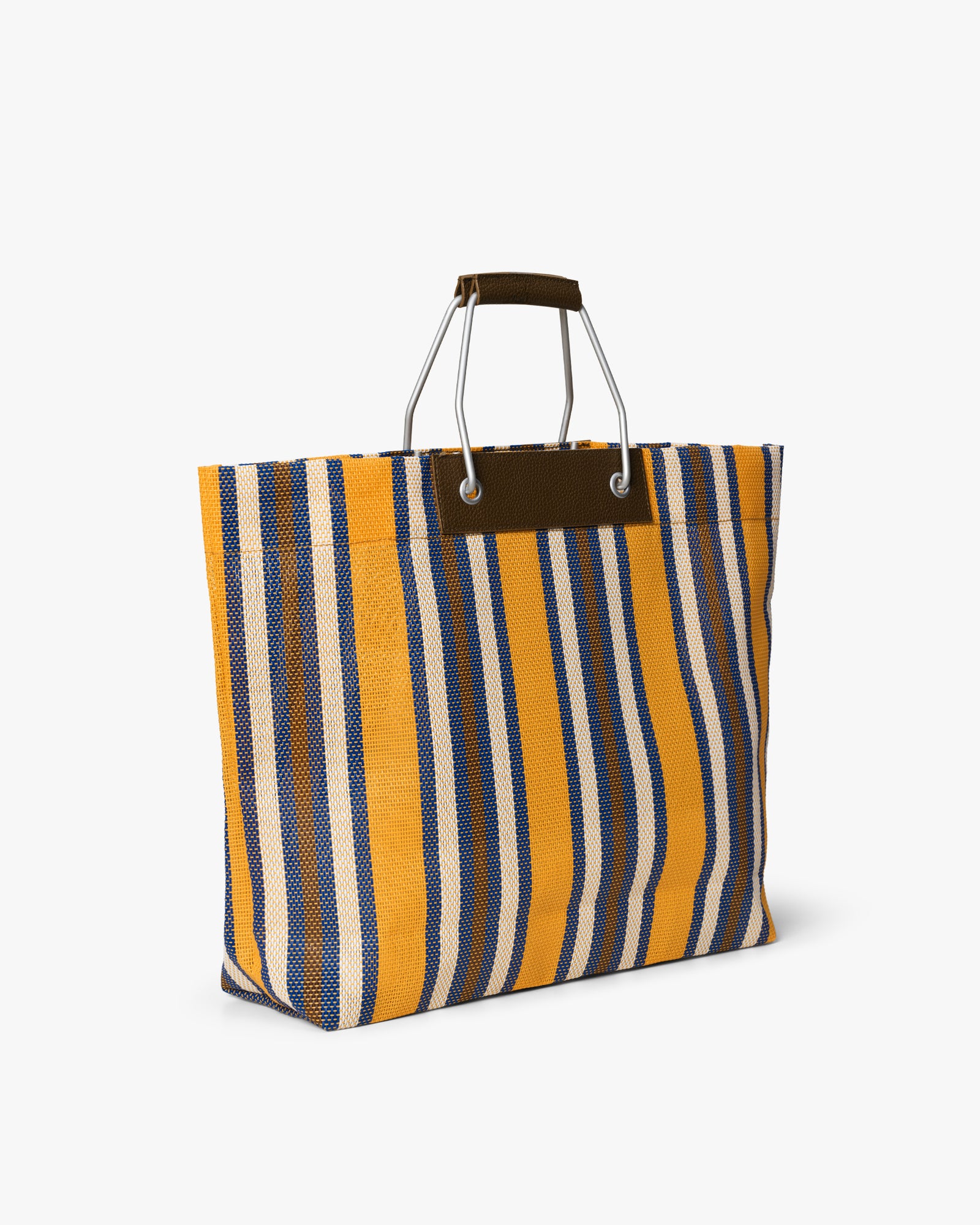 Medium Striped Mesh Håndtaske